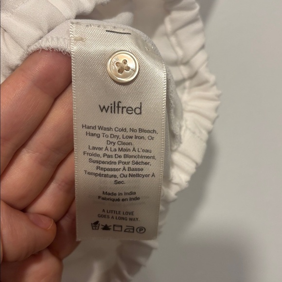 Aritzia Wilfred Trinette White Blouse with Square Neckline - Picture 6 of 9